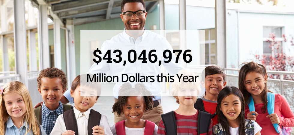 Over $43 million in funding this year